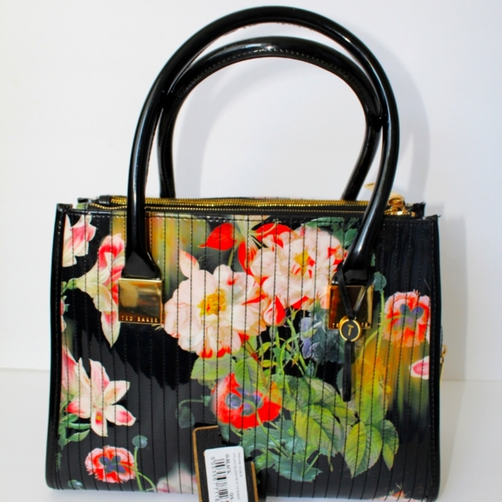 Ted Baker Handbag Floral On Black